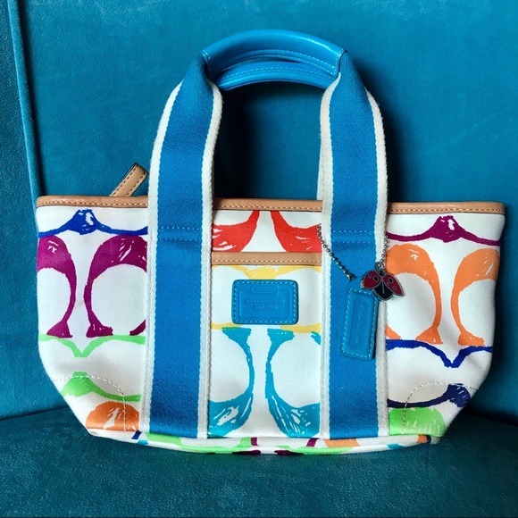 Vintage Coach bag with charm - Picture 1 of 5